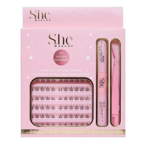 Paquete de pestañas pelo a pelo con pegamento